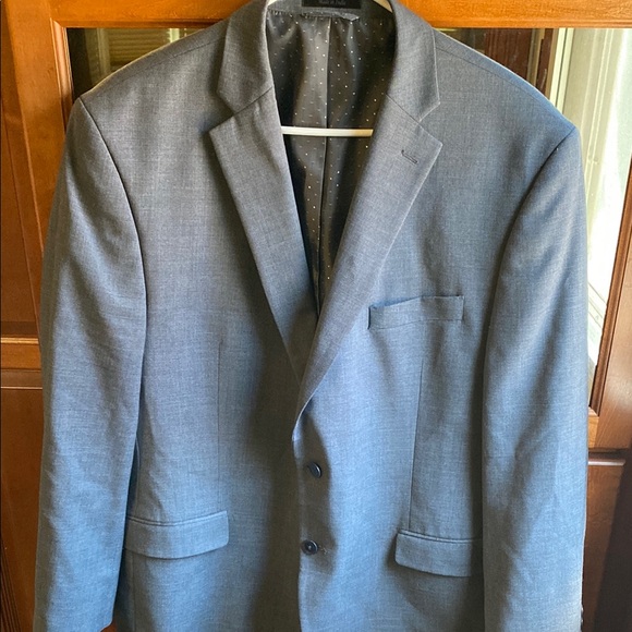 Men's Wool Blend Gray Blazer Size 46R - Picture 1 of 13